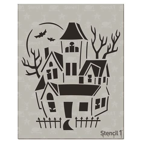 Haunted House Stencil Printable